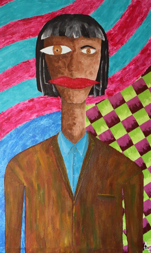 Título: Andrógino (40x60)cm Técnica: Acrílica sobre tela Artista: Anna T. Costa Local: Santarém/PA - 23.07.2023