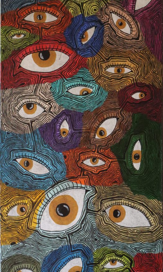 Título: Em vigia ( 20x60)cm

Técnica: Acrílica sobre tela

Artista: Anna T. Costa

Local: Santarém/PA - 28.12.2022